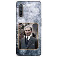 Oppo Reno 3 Pro 5g Kılıf Atatürk (32) Soft Silikon Kılıf Gri Buzul