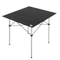 Kamp Ayısı® Katlanabilir Alüminyum XL Kamp Masası, Taşıma Çantalı, Siyah