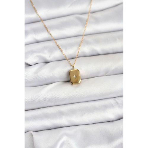 316L Çelik Zincir Gold Renk Minimal Kutup Yıldızı Model Kadın Kolye