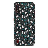 Retro (26) Desen Tpu Silikon Kılıf Renkli Samsung Galaxy A01 Kılıf