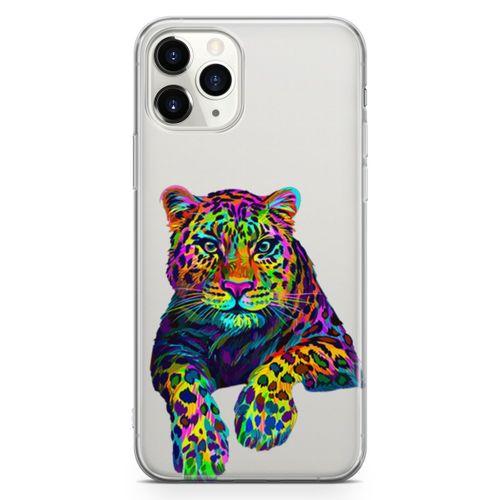 Apple iPhone 11 Pro Max Kılıf Kaplan Colorful Arka Kapak Koruma Desenli Full Koruyucu