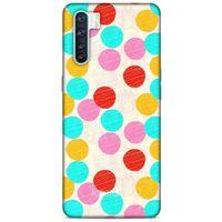 Oppo A91 Kılıf Pastel Renkler (30) Silicone Case Turkuaz Pembe