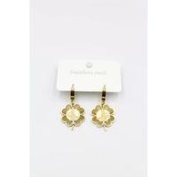 Tuğra Yonca Küpe - Altın