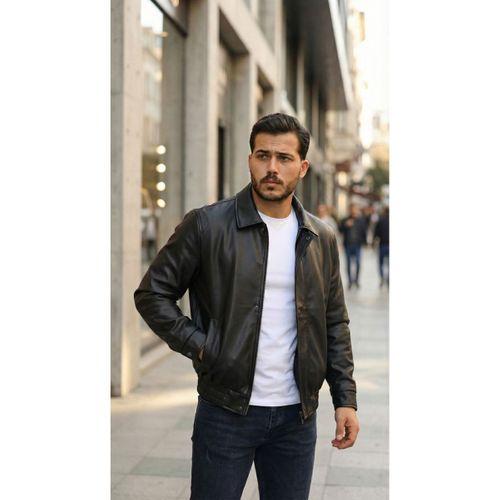 Erkek Astarlı Deri Ceket