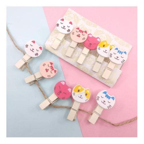 İpli Mandallı Kedili Fotoğraf Albümü Kedi Kafası Şekilli Mandal