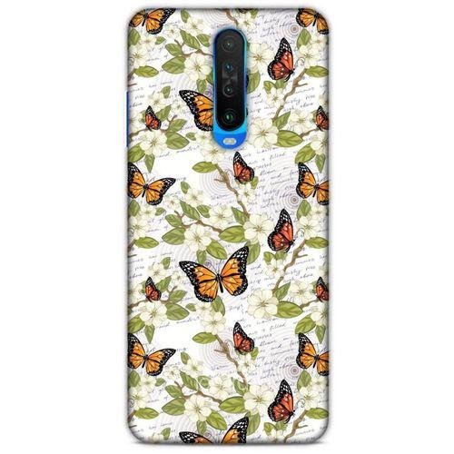 Xiaomi Redmi K30 5G Kılıf Kelebek Etkisi (40) Fit Silikon Kılıf Yeşil Kırmızı