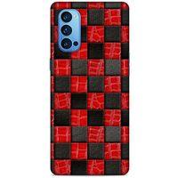 Oppo Reno 4 Pro Kılıf Patchwork (47) Crystal Flex Kılıf Siyah Kırmızı