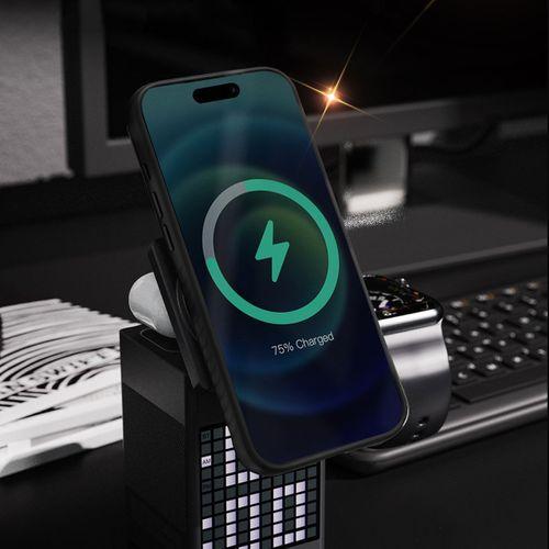 Apple iPhone 17 Pro Max Kılıf M-safe Şarj Özellikli Metal Standlı Lenyes CK225 Kevlar Kapak