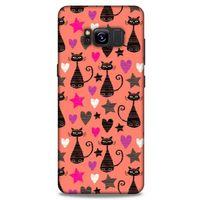 Lopard Samsung Galaxy S8 Uyumlu Kılıf Kediler (10) Full Koruma Kılıfı Kalpli Kedi