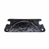 Antika Tarz Dekoratif Pirinç Lale Tas Mobilya Kulbu - 30x90 Mm, Oksit