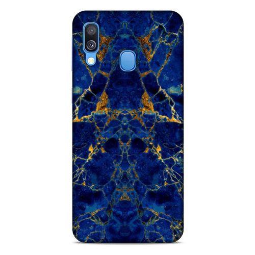 Samsung Galaxy A40 Uyumlu Kılıf Mavi Delisi (3) Kapak Suluboya