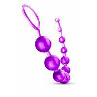 Anal Beads Pull Ring Tutma Halkalı Dereceli Toplar Silikon Mor Anal Boncuk