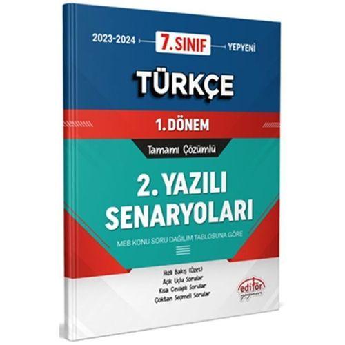 7. Sınıf Türkçe 1. Dönem Ortak Sınav 2. Yazılı Senaryoları Tamamı Çözümlü Editör Yayınları
