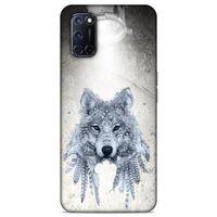 Lopard Oppo A52 Uyumlu Kılıf Tattoo's (48) Bumper Kılıf Kızılderili Kurt