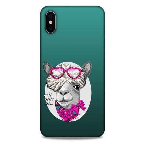 Animax Pembe Fularlı Lama Apple iPhone XS Max Kılıf Desenli Silikon