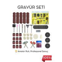 105 Parça Profesyonel Çok Amaçlı Zımpara Taşlama Gravür Kesme Cilalama Uç Seti Dremel Uyumlu