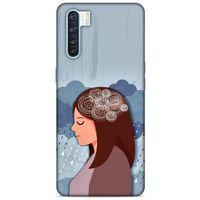 Oppo A91 Kılıf Depresyon (30) Silicone Case Şeker Pembe Sarı