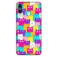 Lopard Samsung Galaxy M40 Uyumlu Kılıf Kediler (34) Slim Armor Kılıf Rengarenk