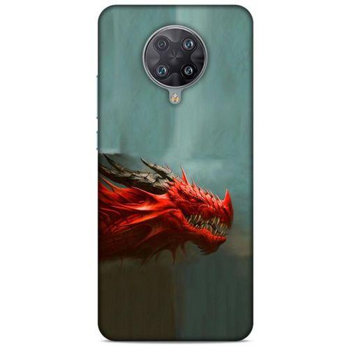 İnfinix Note 7 Kılıf Dragons (17) Tasarım Kılıf Siyah Boynuzlu Ejderha
