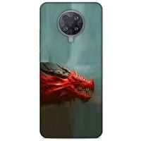 İnfinix Note 7 Kılıf Dragons (17) Tasarım Kılıf Siyah Boynuzlu Ejderha