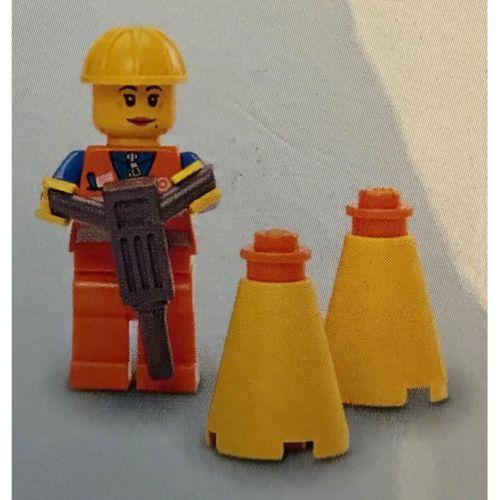 Lego Minifigür Orange Vest with Safety Stripes trn145