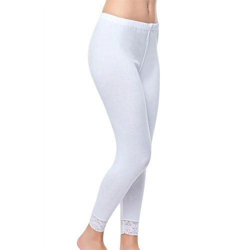 Tutku 157 Bayan Beli Lastikli Dantelli Uzun Tayt