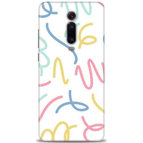 Xiaomi Mi 9T Kılıf HD Baskılı Kılıf - Renkli Çizgiler + Tam Ekran Koruyucu