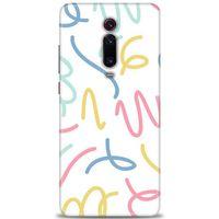 Xiaomi Mi 9T Kılıf HD Baskılı Kılıf - Renkli Çizgiler + Tam Ekran Koruyucu