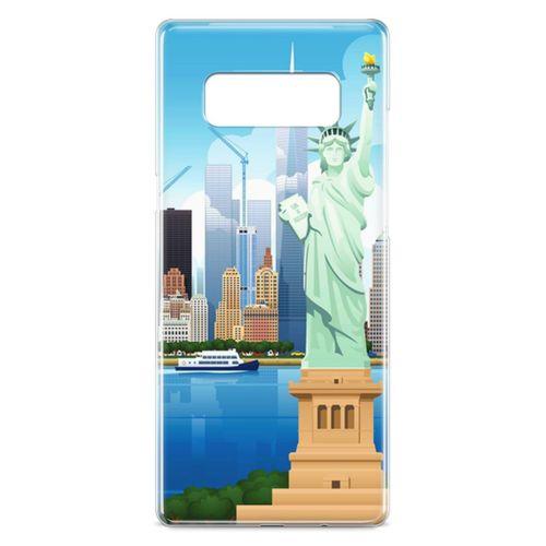 Samsung Galaxy Note 8 Kılıf Özgürlük Heykeli Newyork Arka Kapak Koruma Desenli Full Koruyucu