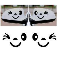 Göz Kırpan Sevimli Surat Dikiz Ayna Süs Sticker - Araba Etiket, Çıkartma - Aksesuar -modifiye