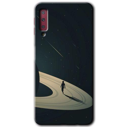 Galaxy A7 2018 Kılıf HD Desen Baskılı Arka Kapak - Space Planet + Kırılmaz Cam