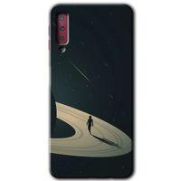 Galaxy A7 2018 Kılıf HD Desen Baskılı Arka Kapak - Space Planet + Kırılmaz Cam