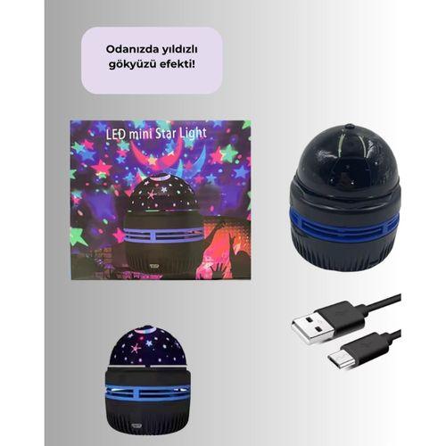 Galaxy Projektör – 360° Dönebilen Gece Lambası, Dekoratif Ambiyans Işığı