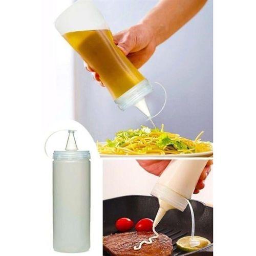 Şeffaf Kapaklı Sızdırmaz Yağlık Sosluk Şişesi Plastik Yağdanlık 400 ml AP-9028