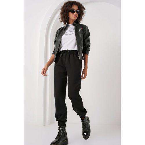 6674 Paçası Lastikli Eşofman Altı - Siyah