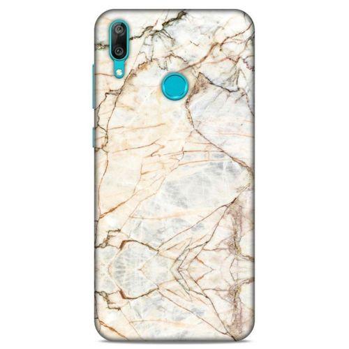 Mermer Beyaz Huawei Y7 Prime 2019 Kılıf
