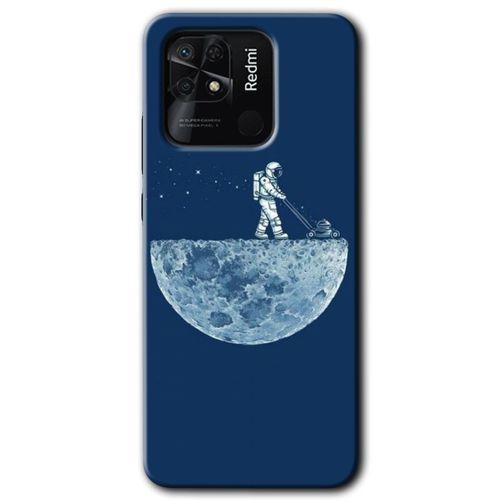 Redmi 10C Kılıf HD Desen Baskılı Arka Kapak - Uzay İşçisi