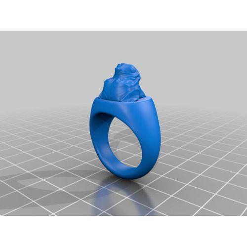 Yeniden boyutlandırma talimatları ile boksör Köpek Signet Yüzük - 5138040