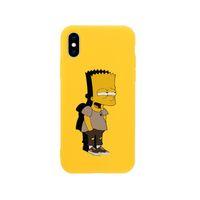 iPhone X Simpson Tasarımlı Sarı Telefon Kılıfı