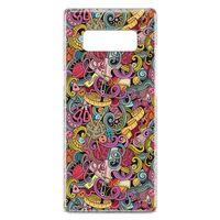 Samsung Galaxy Note 8 Kılıf Doodle Dikiş Makinesi Arka Kapak Koruma Desenli Full Koruyucu