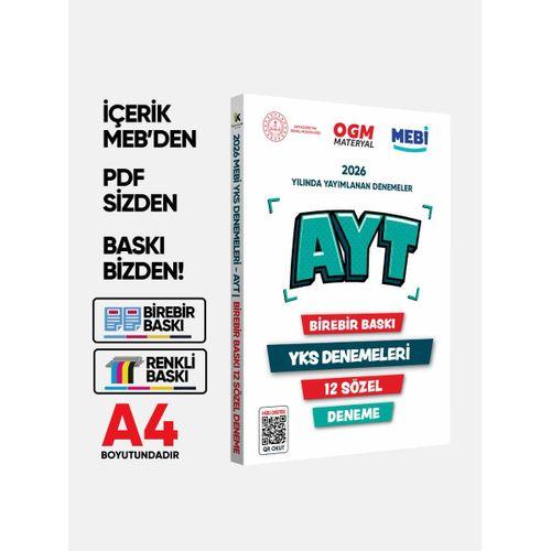 2026 YKS-AYT MEBİ OGM SÖZEL Güncel Seri Online Deneme 12li SET BASKI ÜCRETİ