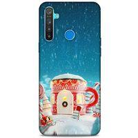 Oppo Realme 5i Kılıf Snowix (3) Kapak Kırmızı Mavi