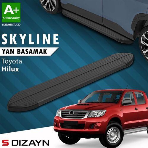 S-Dizayn Toyota Hilux 7 Skyline Siyah Yan Basamak 203 Cm 2006-2015 A+ Kalite