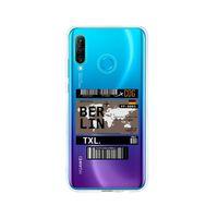 Huawei P30 Lite Berlin Bilet Tasarımlı Premium Şeffaf Silikon Kılıf