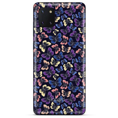Huawei Y5P Kılıf Kelebek Etkisi (20) Koruyucu Kılıf Fuşya Mavi