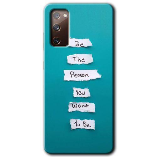 Samsung Galaxy S20 FE Kılıf HD Desen Baskılı Arka Kapak + Temperli Cam - Want You