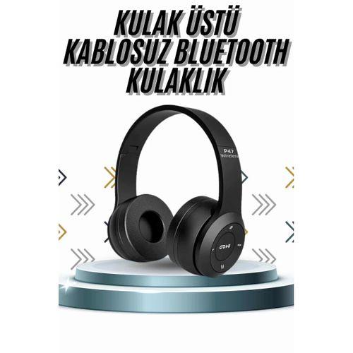 Kulak Üstü Bluetooth Kulaklık Yüksek Ses Kaliteli Ayarlanabilir