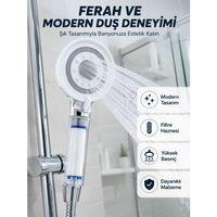 Mineral Taşlı Filtreli Duş Başlığı Güçlü Su Basınçlı Banyo Başlığı