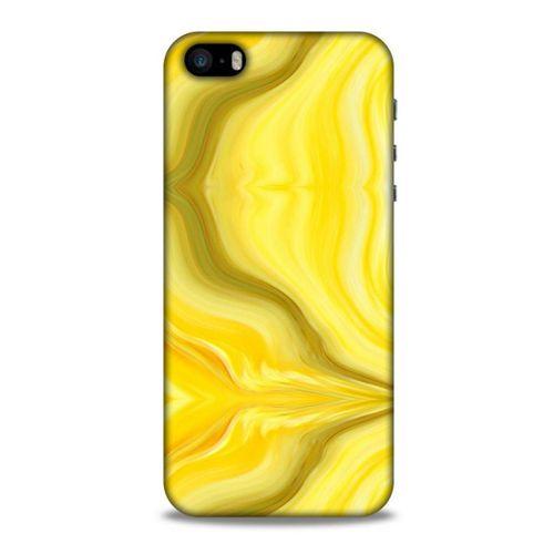 Mermer Desenli (11) Tema Tam Koruma Sarı Apple Iphone 5 Kılıf