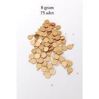Oya Abiye Bileklik Kolye Pleksi Metalik Plastik Pul Altın Renk 8 gram 75 adet - BNC493